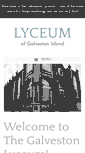 Mobile Screenshot of lyceumgalveston.com