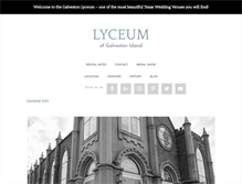 Tablet Screenshot of lyceumgalveston.com